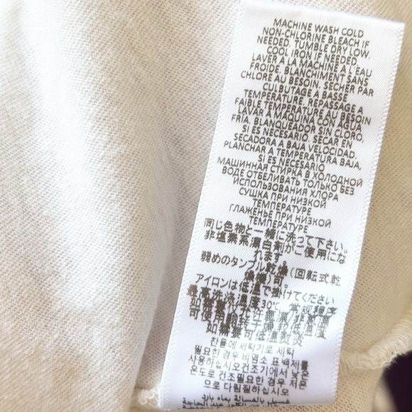 NWOT Re/Done What’s Your Sign? Cream Zodiac Astrology Club Cotton Graphic Tee - Picture 3 of 7